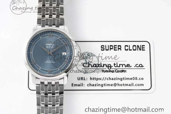 0429 De Ville SS DIWF 1:1 Best Edition Light Blue Dial SS Markers on SS Bracelet MIYOTA TopPick 7850